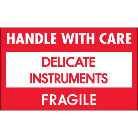 3 x 5" - "Delicate Instruments - HWC" Labels