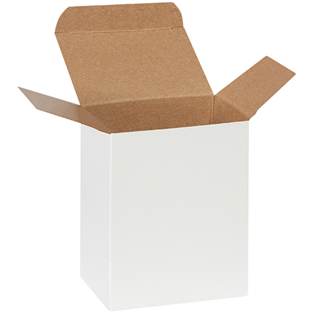 4 x 3 x 5" White Reverse Tuck Folding Cartons
