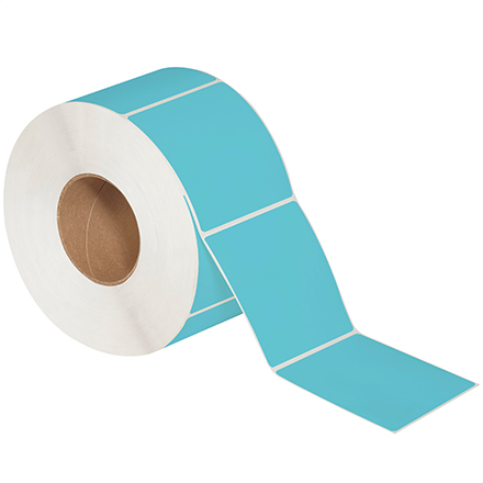 4 x 4" Blue Thermal Transfer Labels